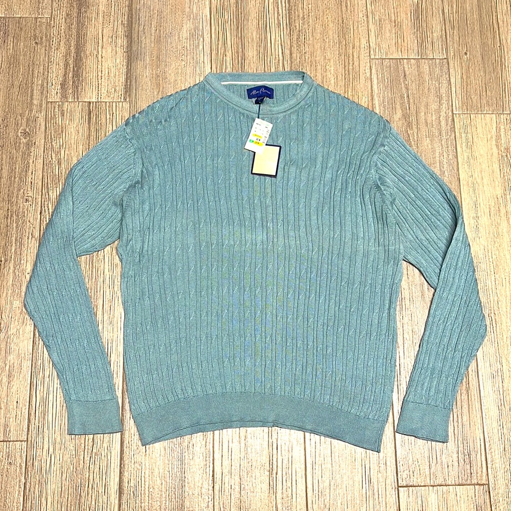 Alan Flusser Mens Sweater New With Tags Light Blue Size XL